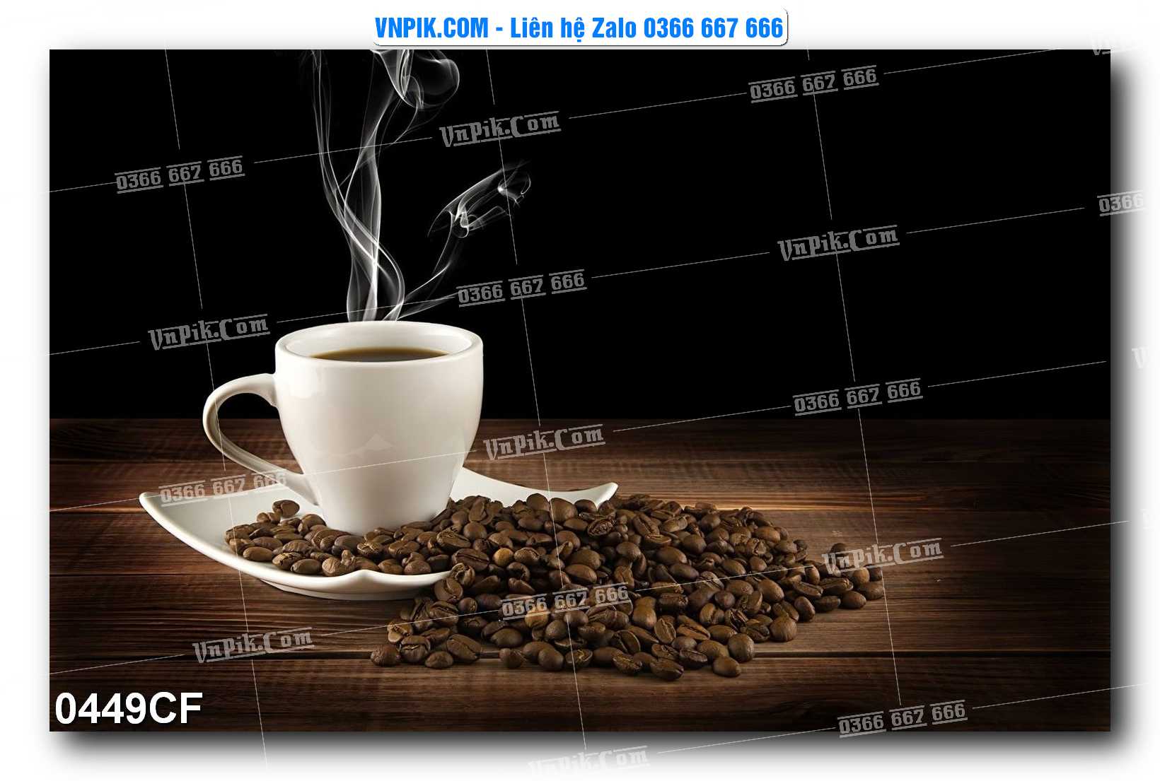 Tranh tường trang trí quán cà phê – trà chanh – trà sữa mã 0449CF
