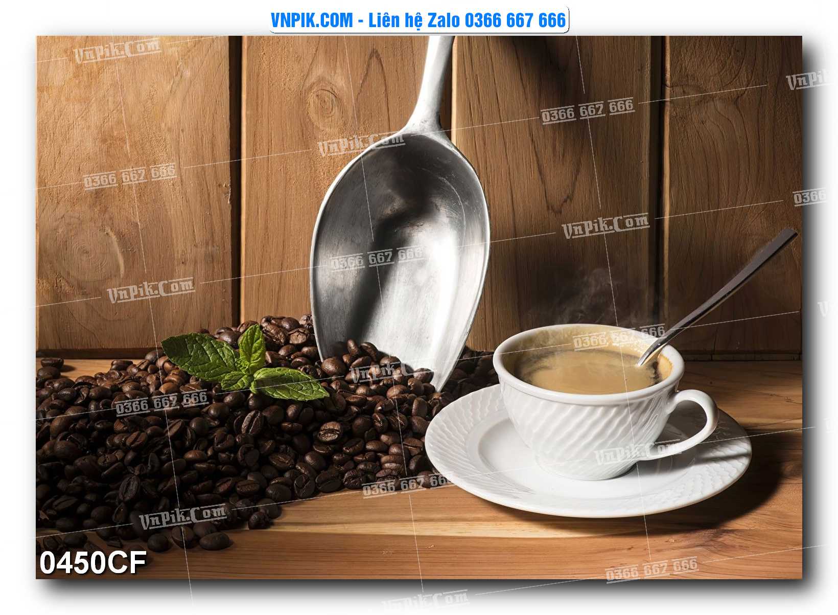 Tranh tường trang trí quán cà phê – trà chanh – trà sữa mã 0450CF