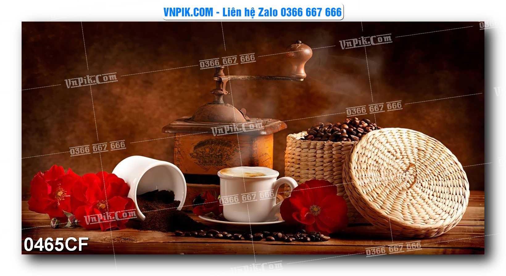Tranh tường trang trí quán cà phê – trà chanh – trà sữa mã 0465CF