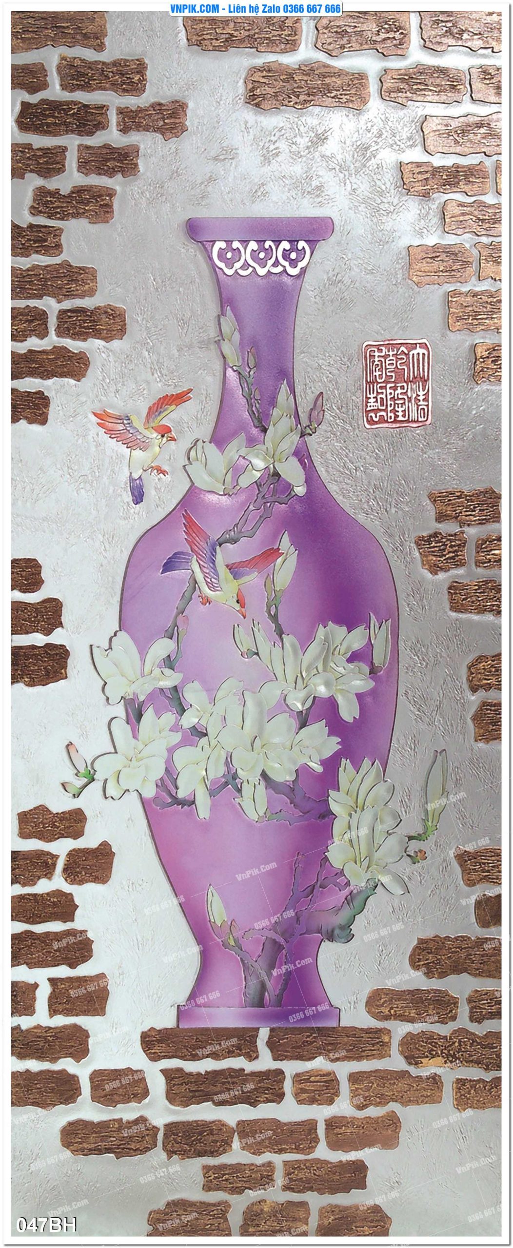 Tranh bình hoa nghệ thuật 047BH