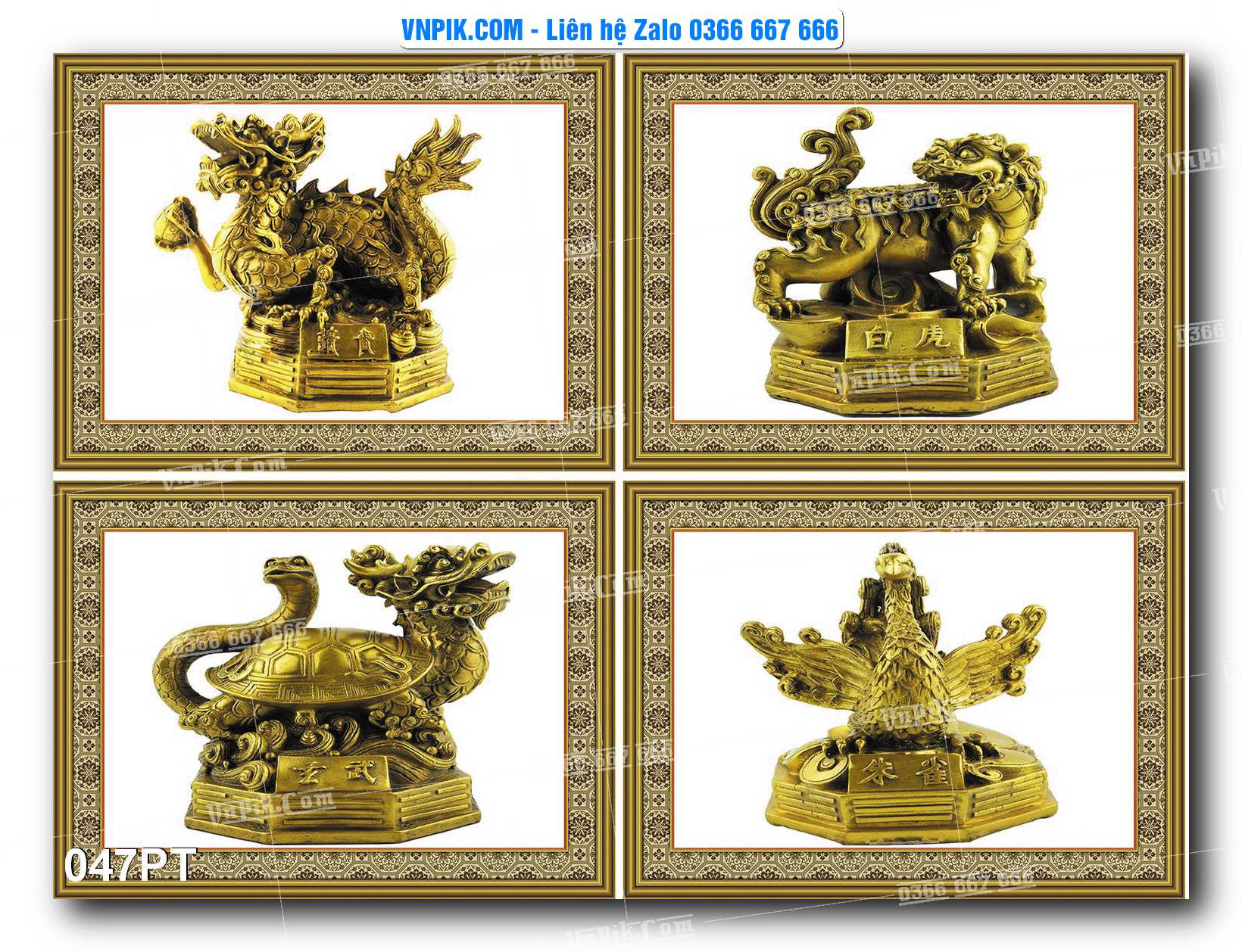 Tranh dán phòng thờ, bàn thờ, tranh mâm ngũ quả mẫu số 047PT