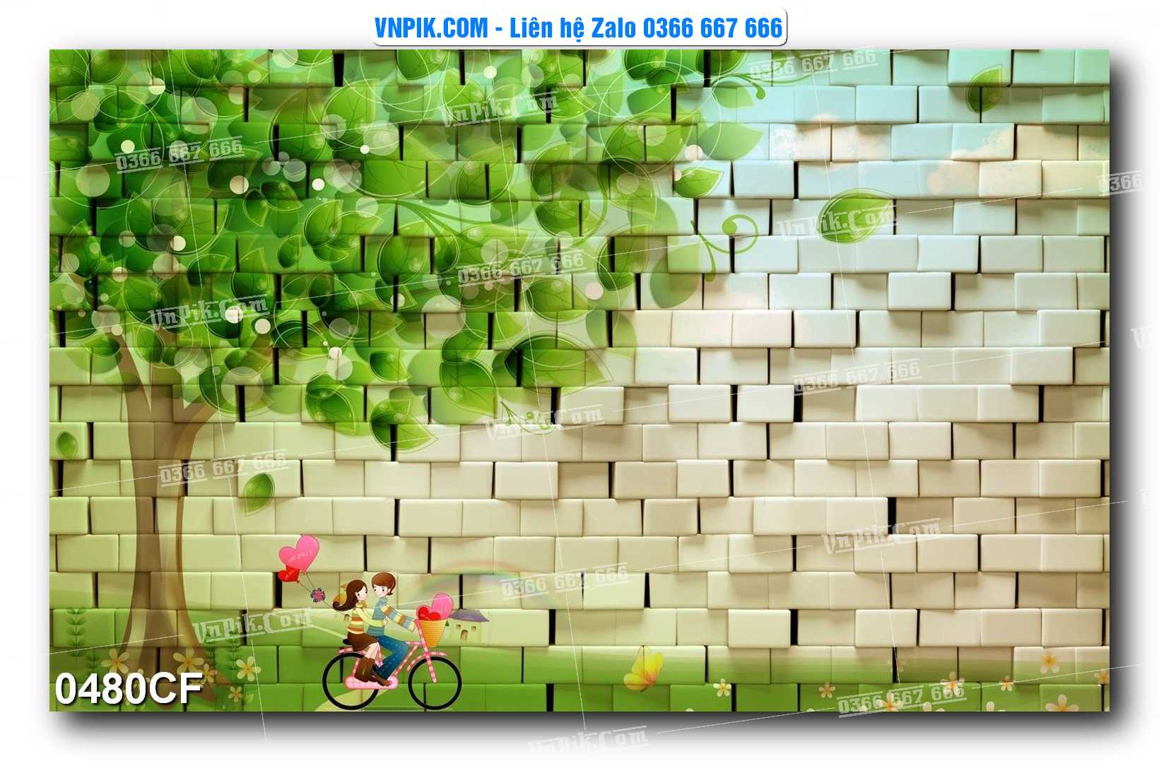 Tranh tường trang trí quán cà phê – trà chanh – trà sữa mã 0480CF