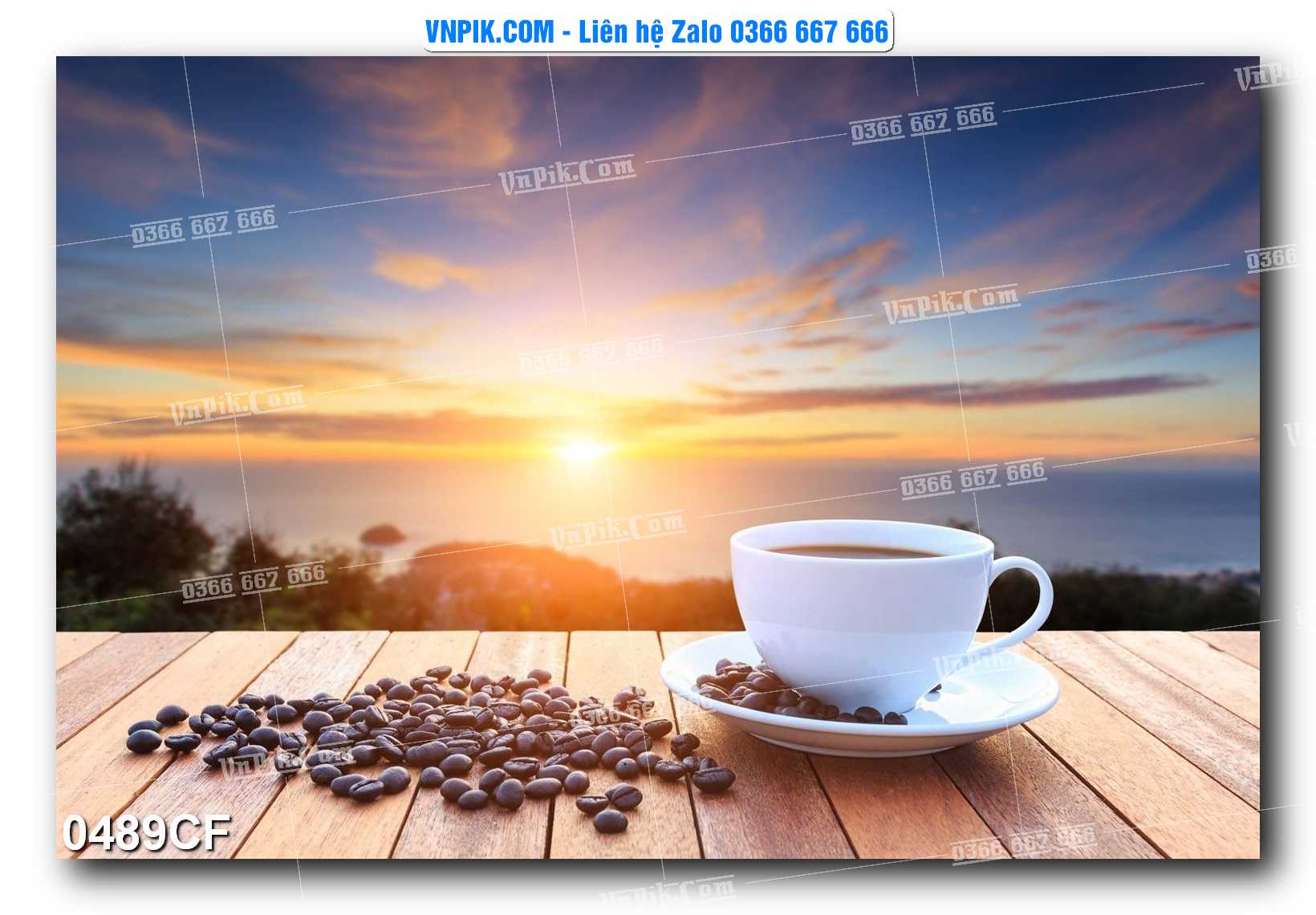 Tranh tường trang trí quán cà phê – trà chanh – trà sữa mã 0489CF