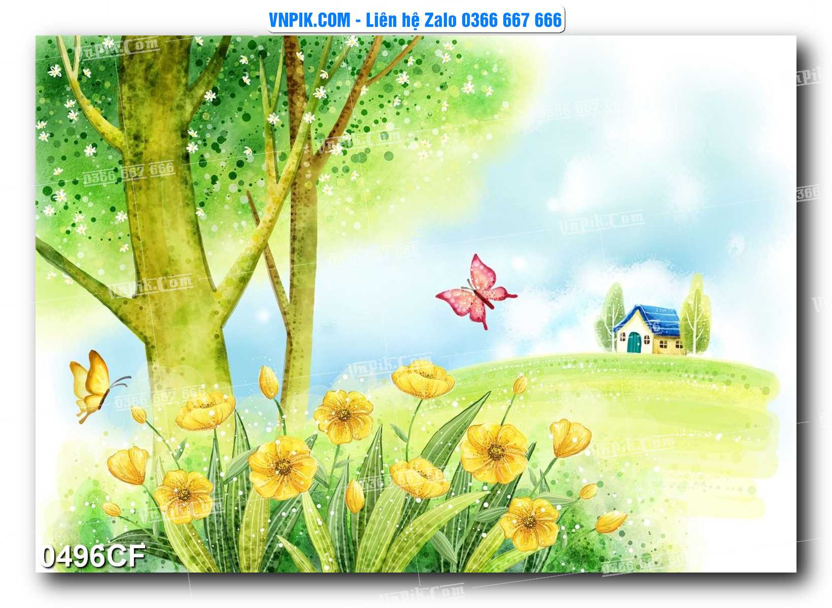 Tranh tường trang trí quán cà phê – trà chanh – trà sữa mã 0496CF