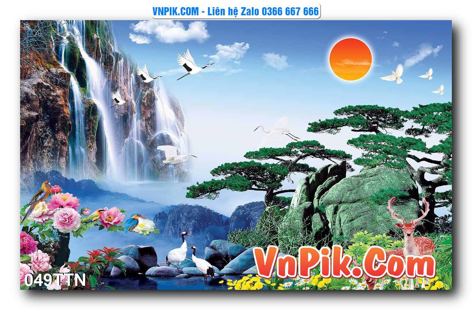 Tranh thác nước – Tranh phong thủy – Tranh treo tường mã 049TTN