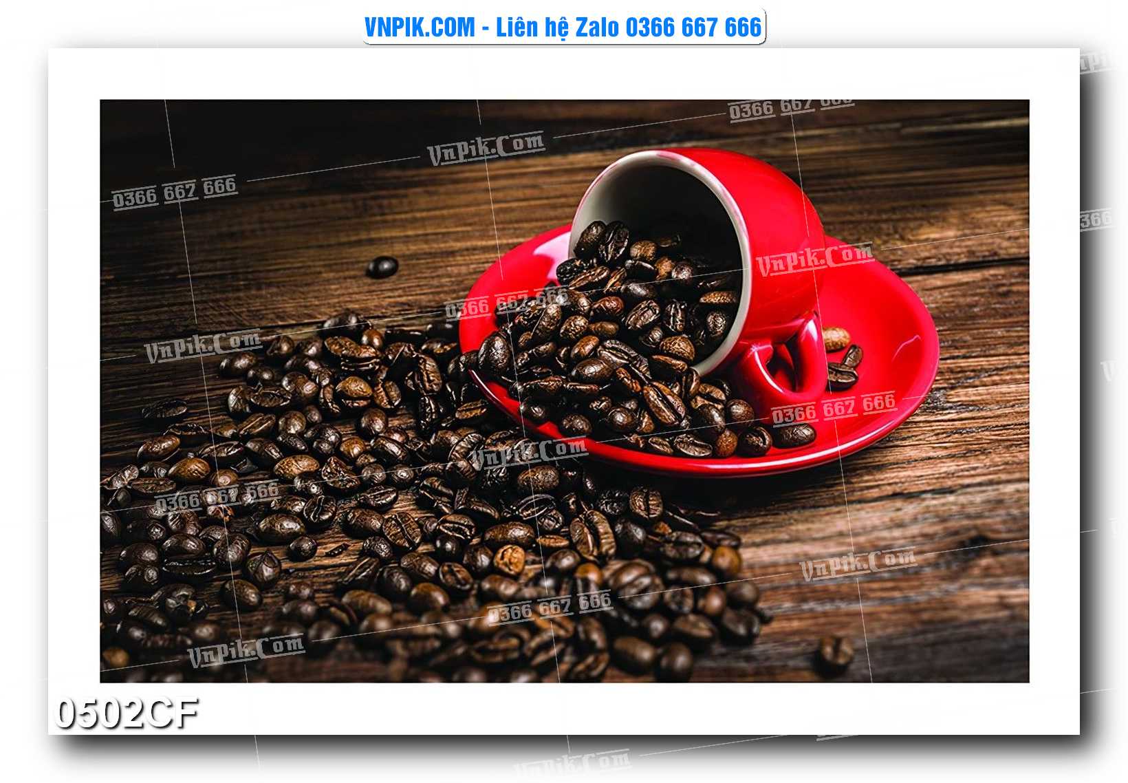 Tranh tường trang trí quán cà phê – trà chanh – trà sữa mã 0502CF