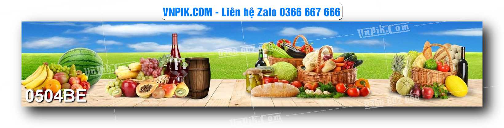 Tranh treo tường trang trí phòng bếp đẹp mã 0504BE