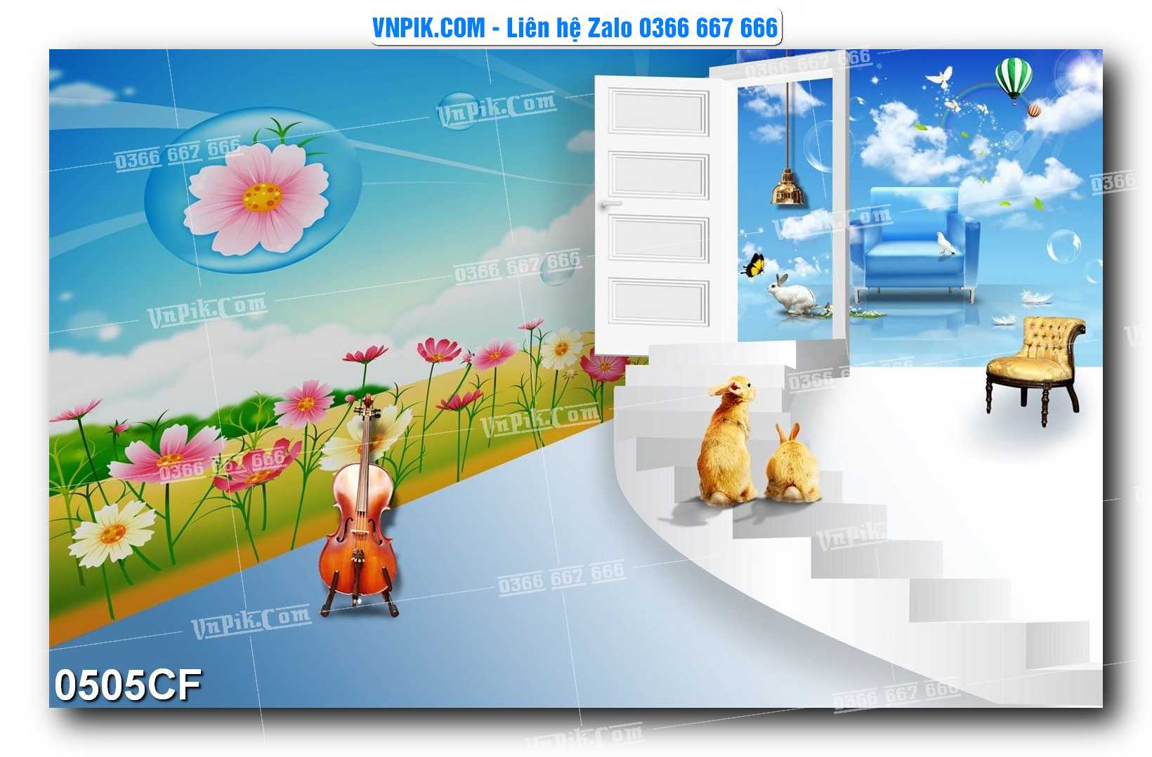 Tranh tường trang trí quán cà phê – trà chanh – trà sữa mã 0505CF