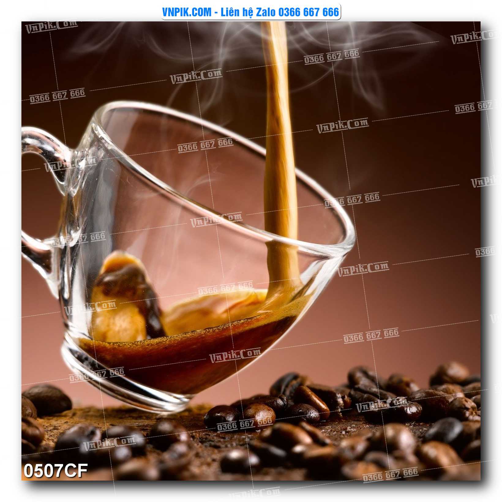 Tranh tường trang trí quán cà phê – trà chanh – trà sữa mã 0507CF