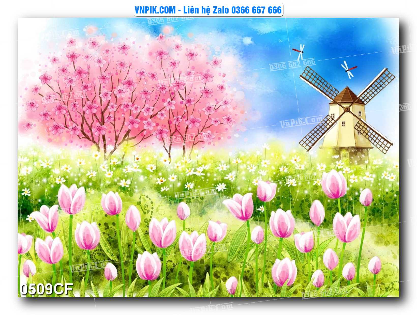Tranh tường trang trí quán cà phê – trà chanh – trà sữa mã 0509CF