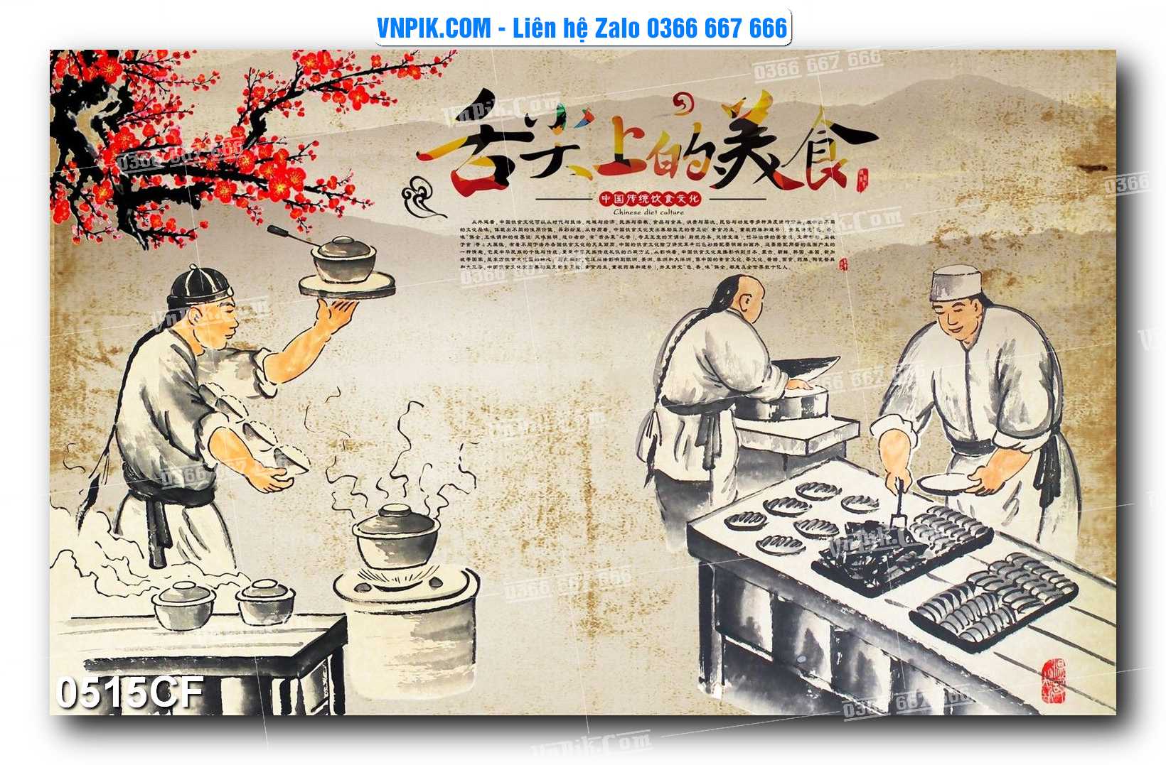 Tranh tường trang trí quán cà phê – trà chanh – trà sữa mã 0515CF