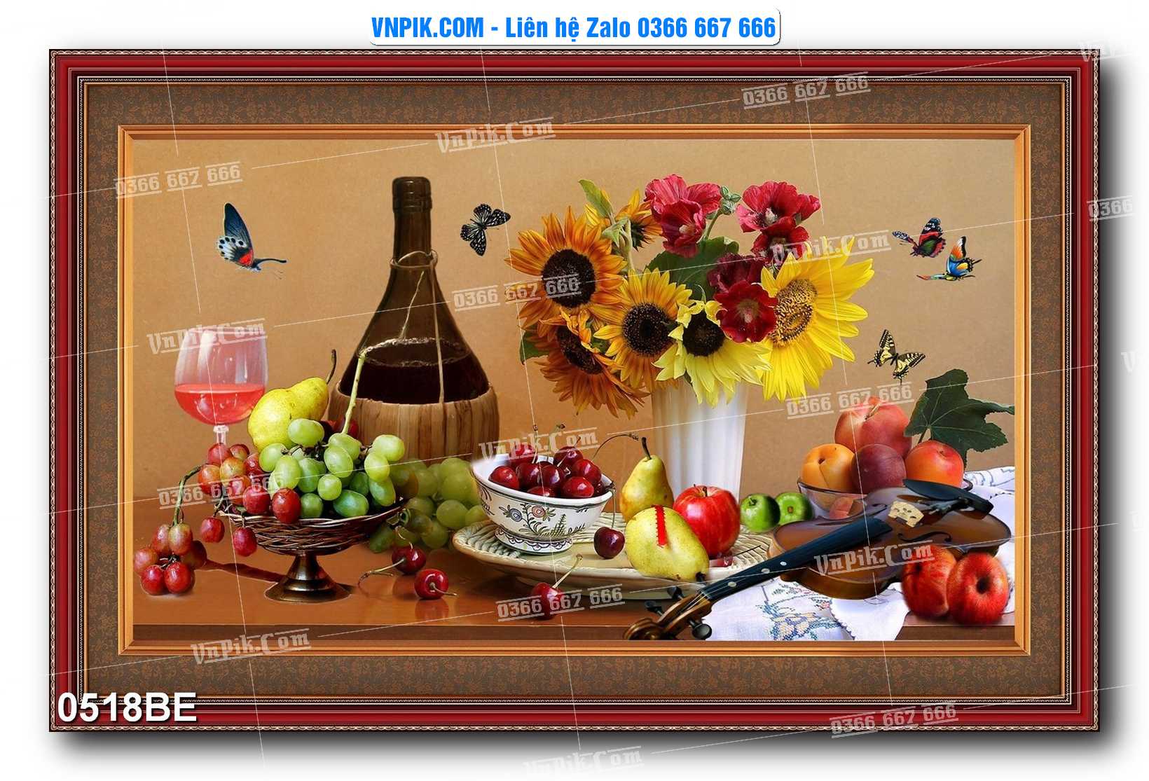 Tranh treo tường trang trí phòng bếp đẹp mã 0518BE