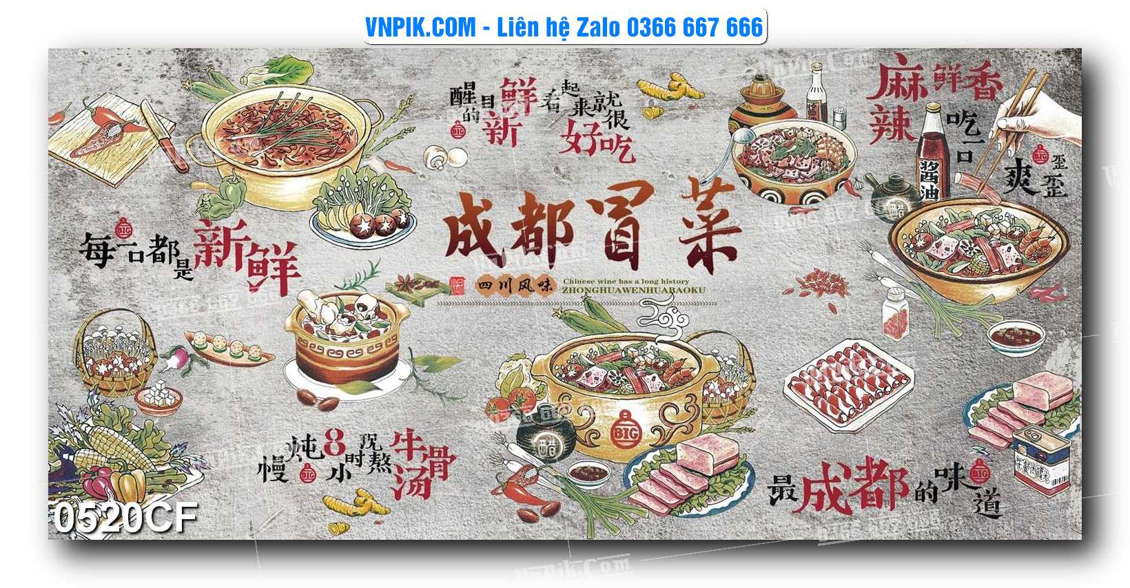 Tranh tường trang trí quán cà phê – trà chanh – trà sữa mã 0520CF
