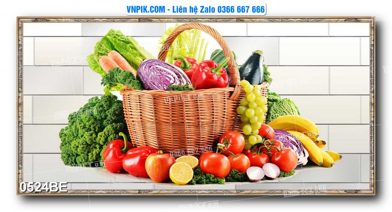 Tranh treo tường trang trí phòng bếp đẹp mã 0524BE