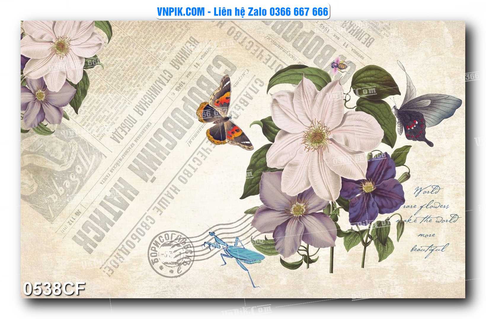 Tranh tường trang trí quán cà phê – trà chanh – trà sữa mã 0538CF
