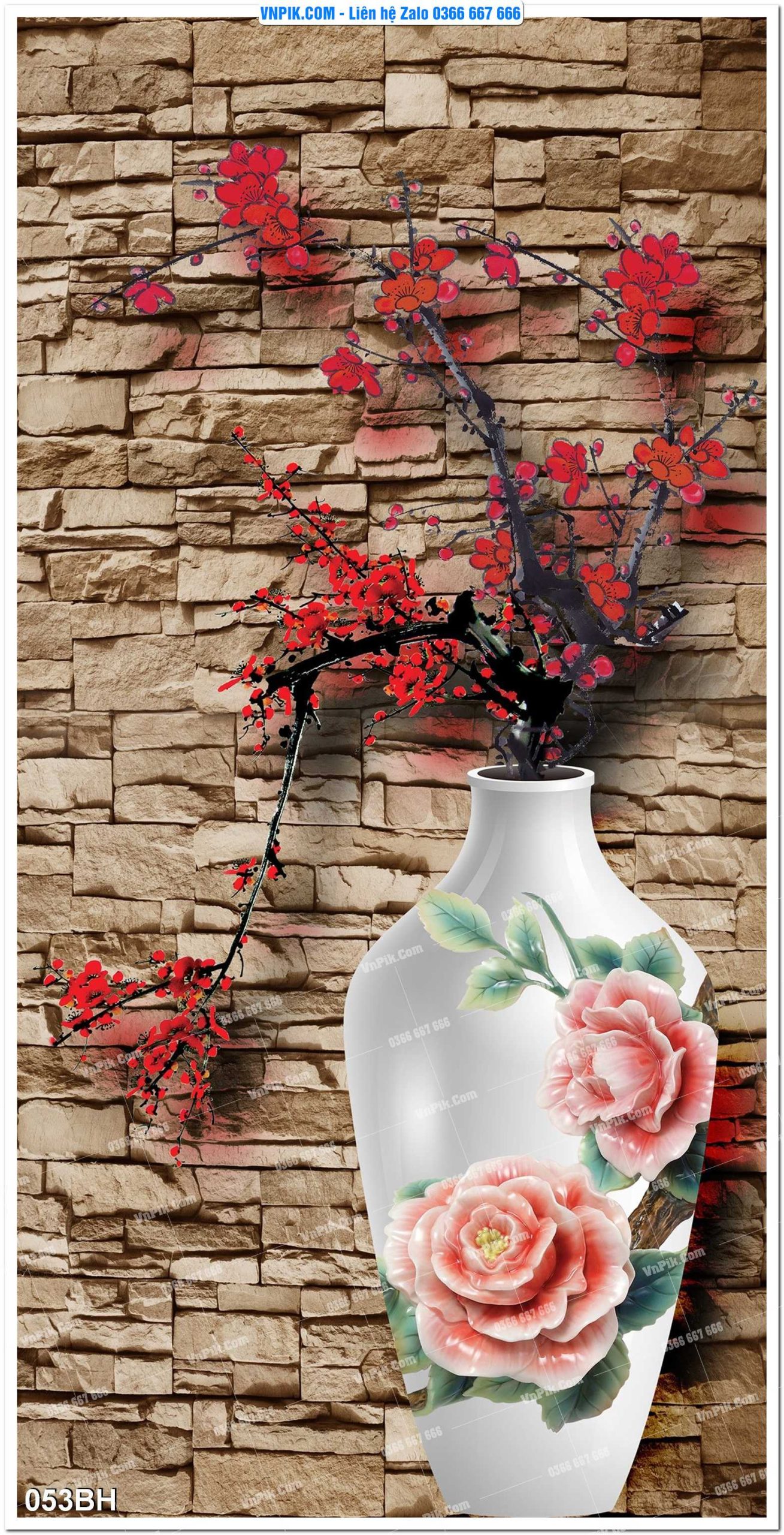 Tranh bình hoa nghệ thuật 053BH