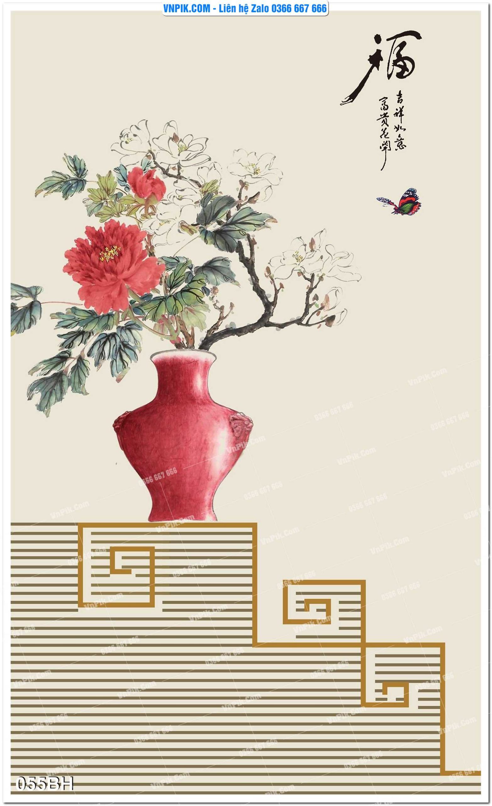 Tranh bình hoa nghệ thuật 055BH