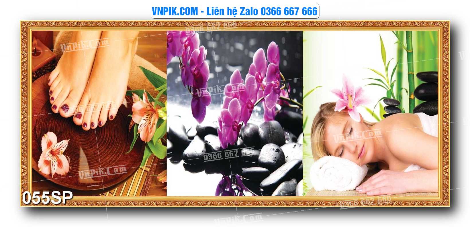 Mẫu tranh spa treo tường đẹp file vector – psd mẫu 055SP