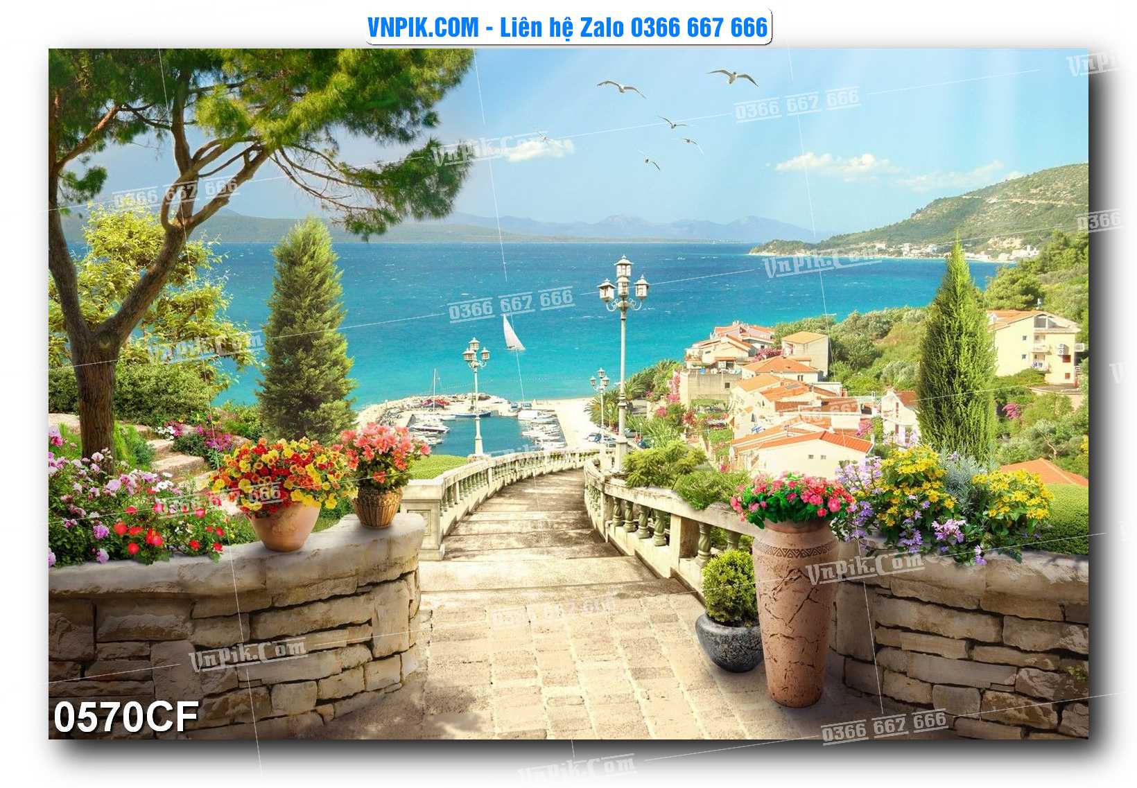 Tranh tường trang trí quán cà phê – trà chanh – trà sữa mã 0570CF