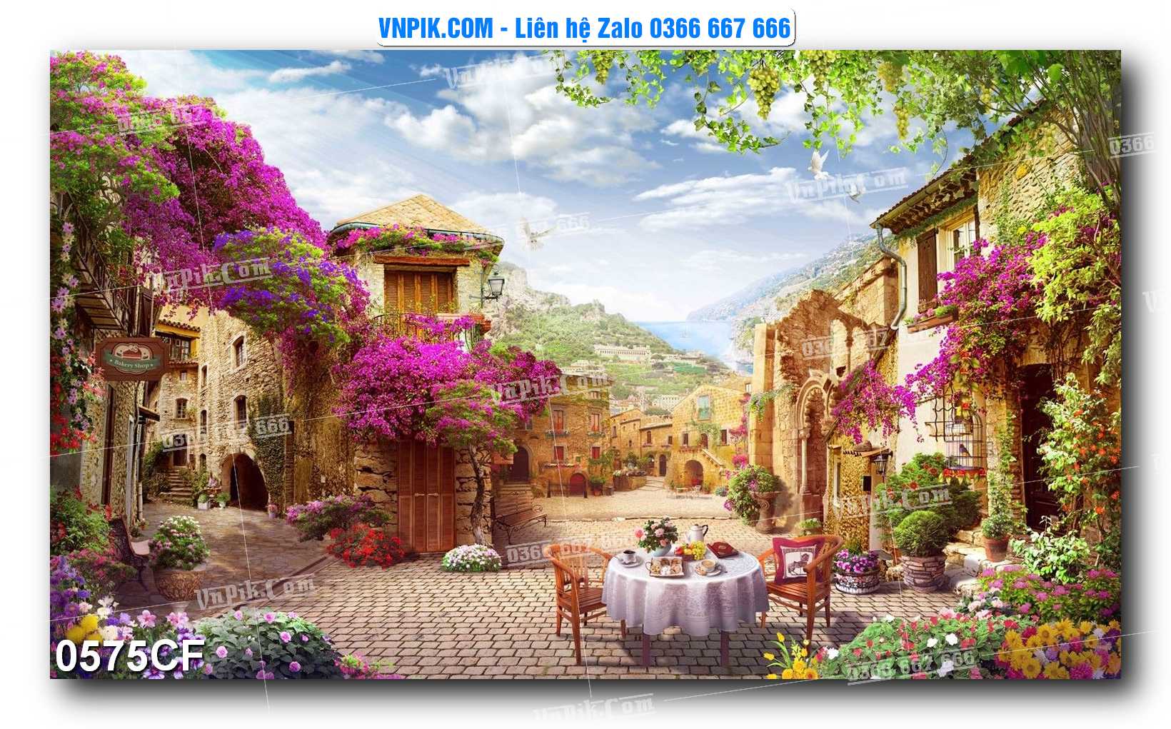 Tranh tường trang trí quán cà phê – trà chanh – trà sữa mã 0575CF