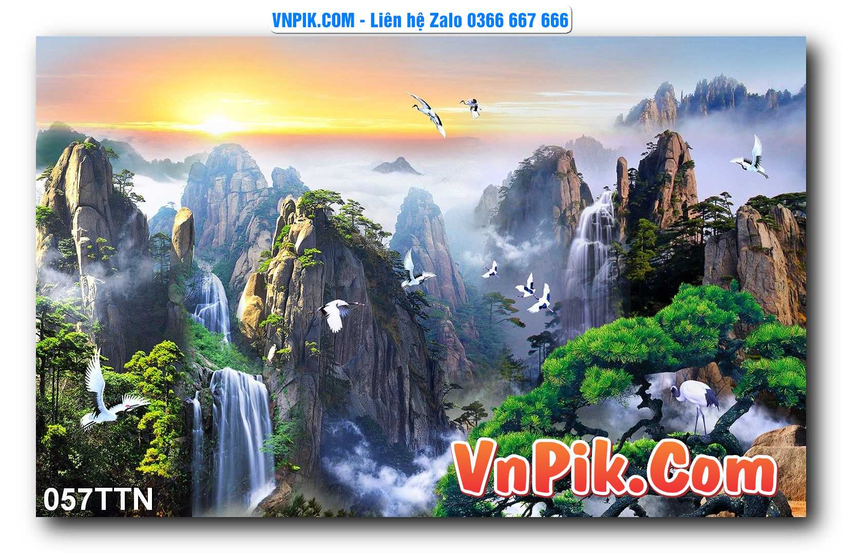 Tranh thác nước – Tranh phong thủy – Tranh treo tường mã 057TTN