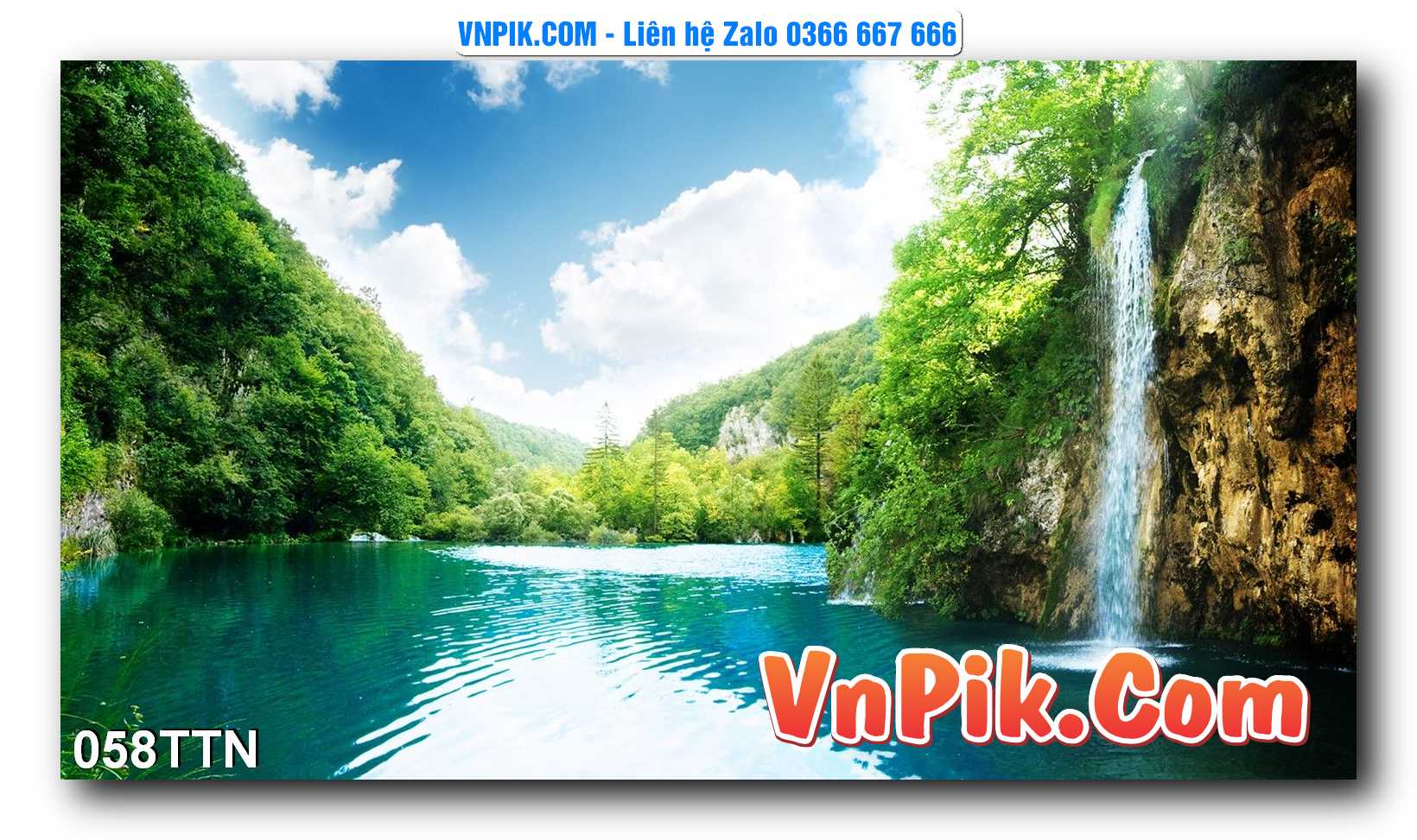 Tranh thác nước – Tranh phong thủy – Tranh treo tường mã 058TTN