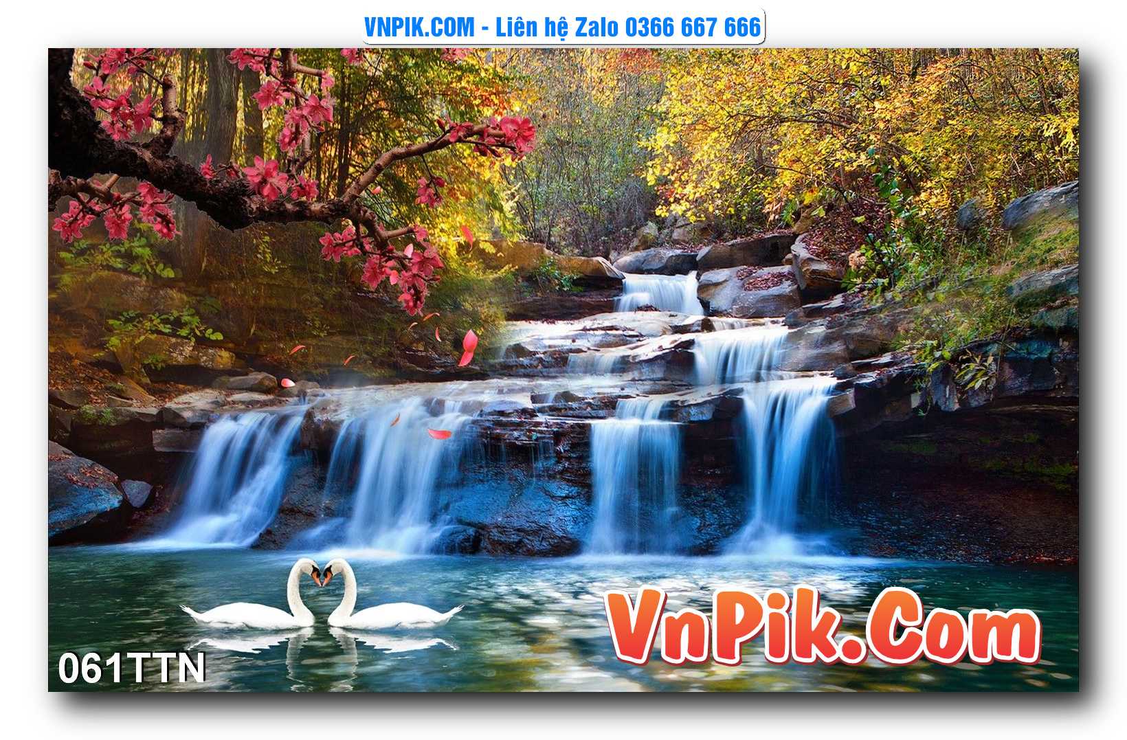 Tranh thác nước – Tranh phong thủy – Tranh treo tường mã 061TTN