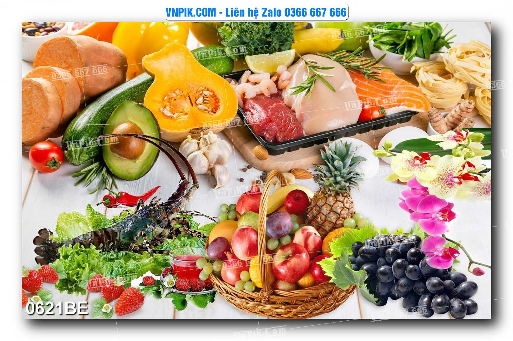 Tranh treo tường trang trí phòng bếp đẹp mã 0621BE