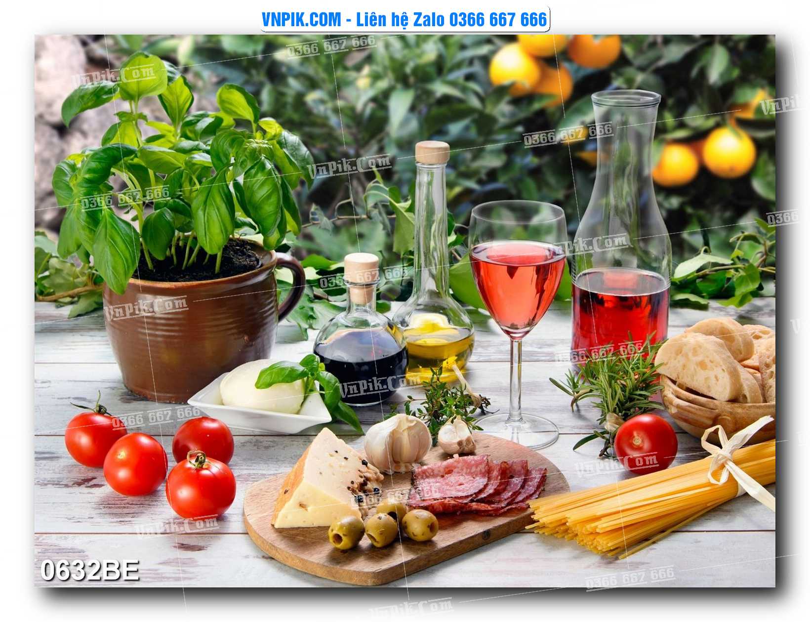 Tranh treo tường trang trí phòng bếp đẹp mã 0632BE