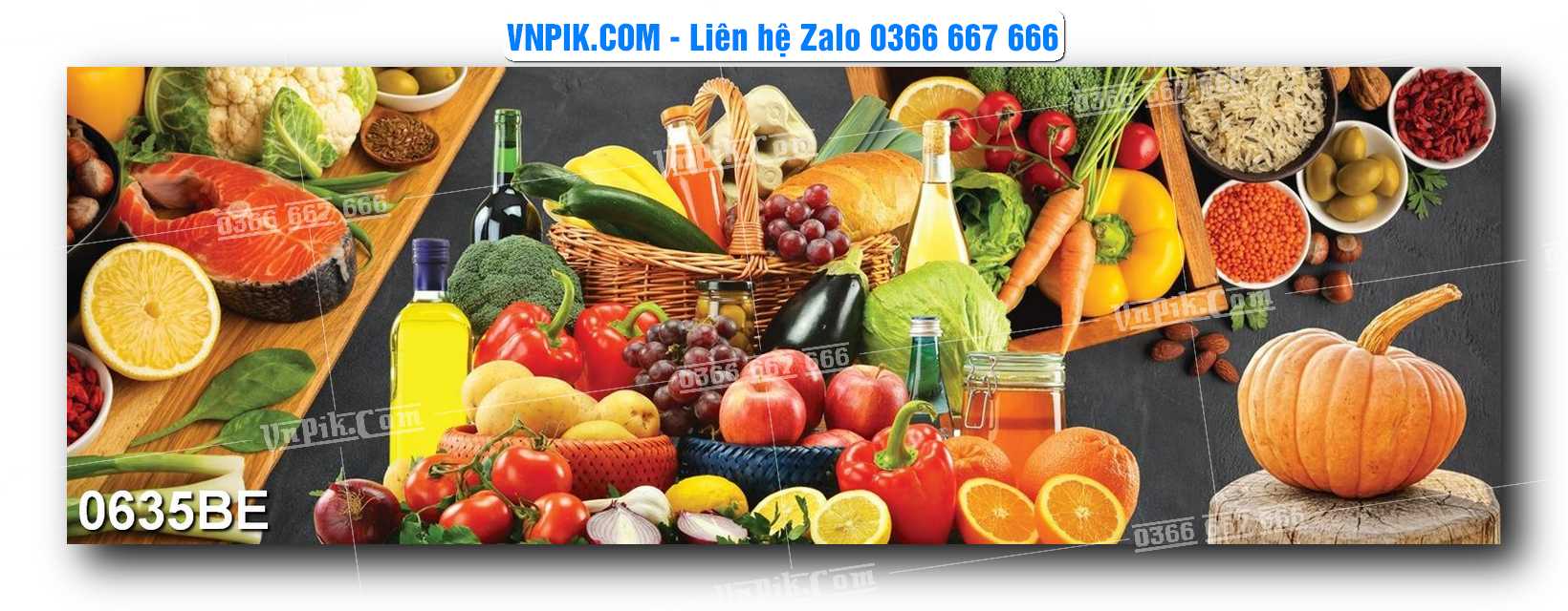 Tranh treo tường trang trí phòng bếp đẹp mã 0635BE