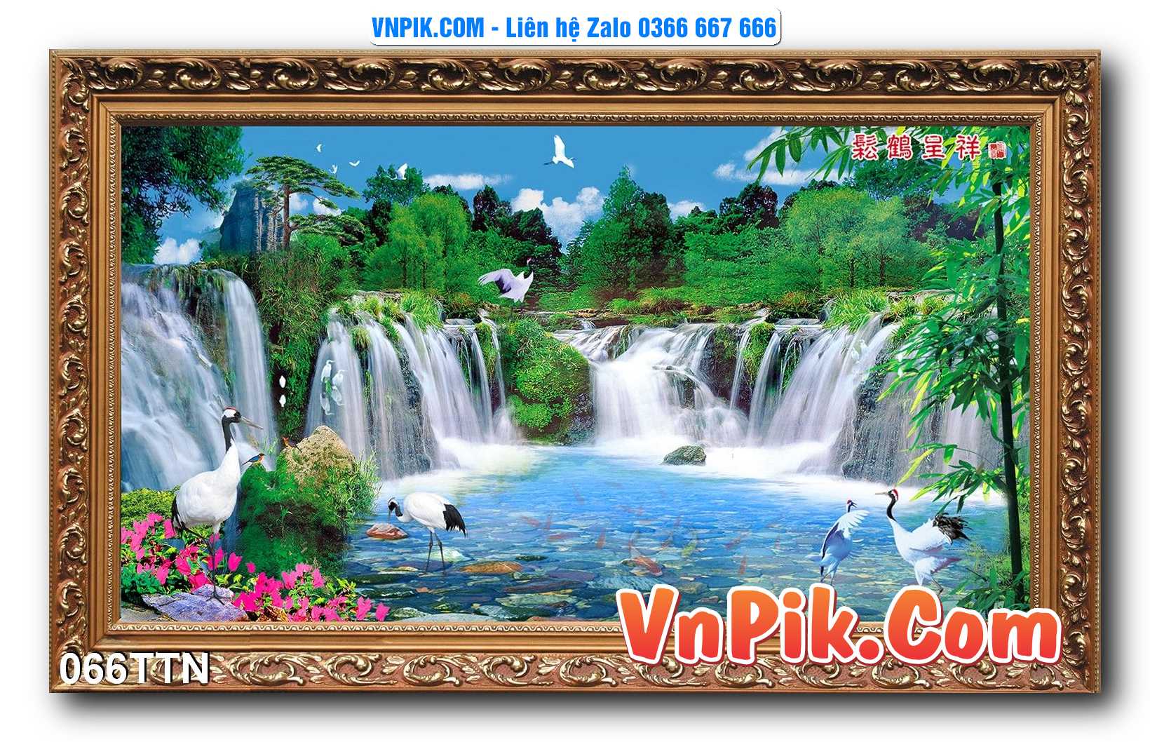 Tranh thác nước – Tranh phong thủy – Tranh treo tường mã 066TTN