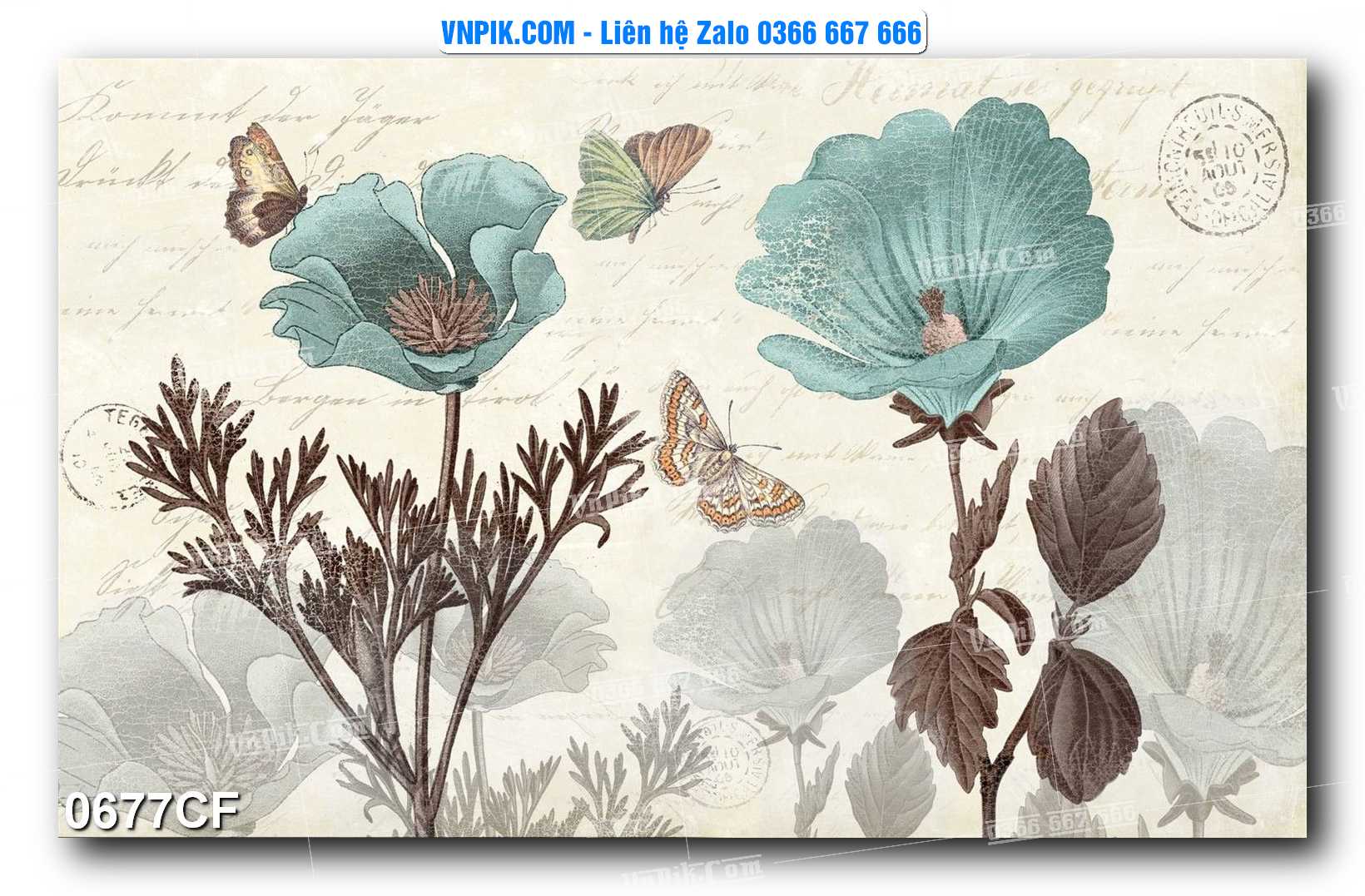 Tranh tường trang trí quán cà phê – trà chanh – trà sữa mã 0677CF