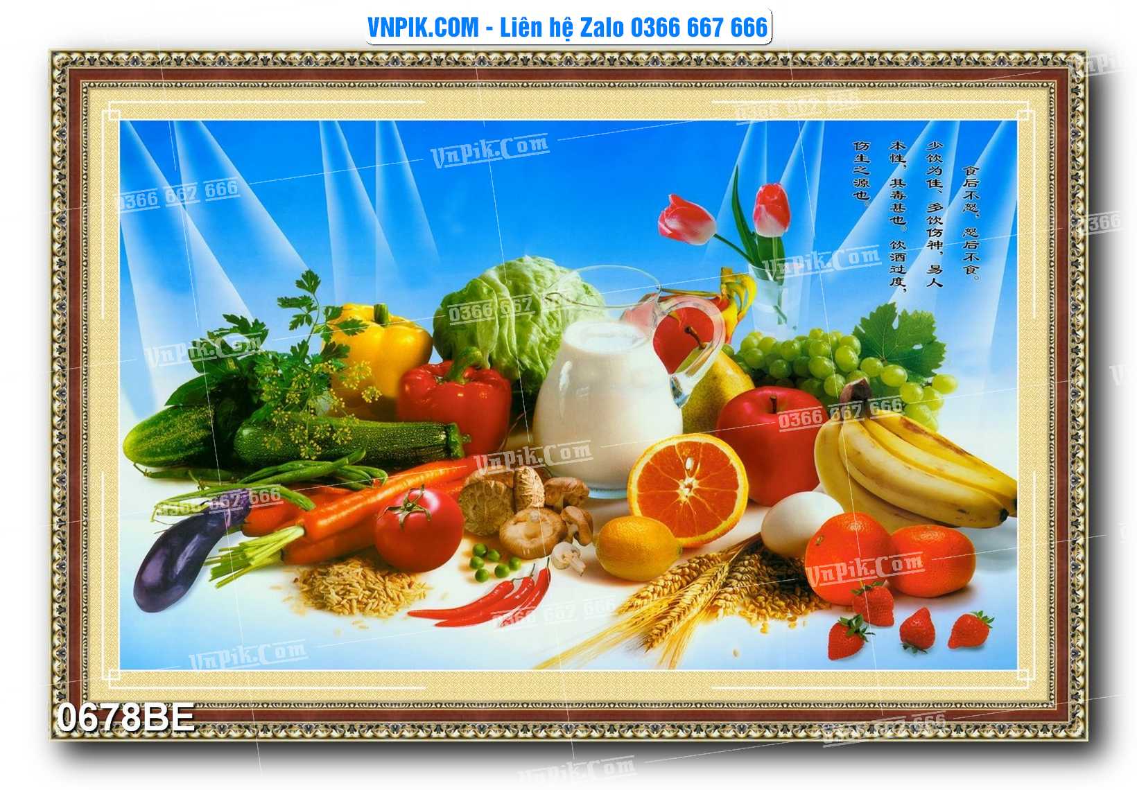 Tranh treo tường trang trí phòng bếp đẹp mã 0678BE