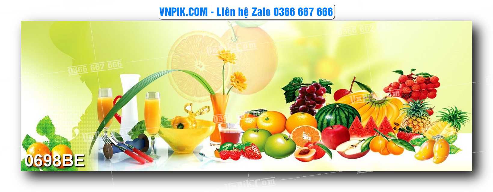 Tranh treo tường trang trí phòng bếp đẹp mã 0698BE
