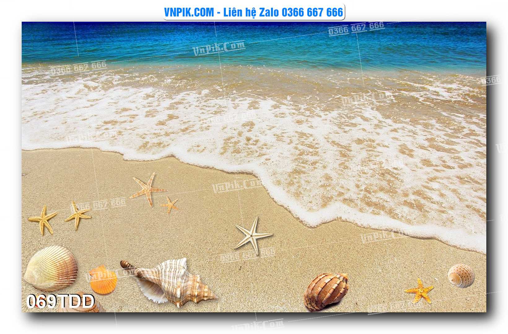 Tranh đại dương – cá heo 3D – tranh bể cá 069TDD