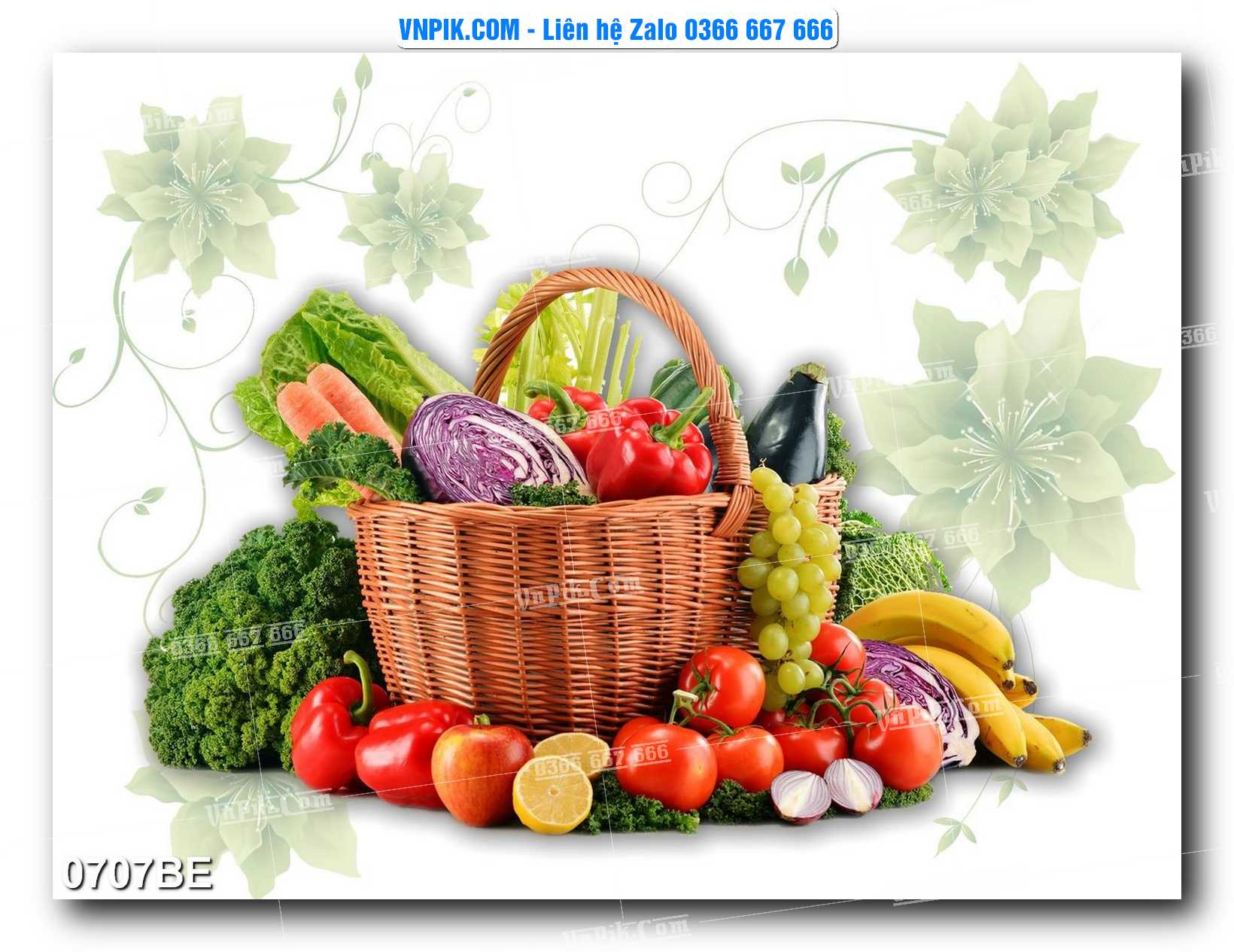 Tranh treo tường trang trí phòng bếp đẹp mã 0707BE