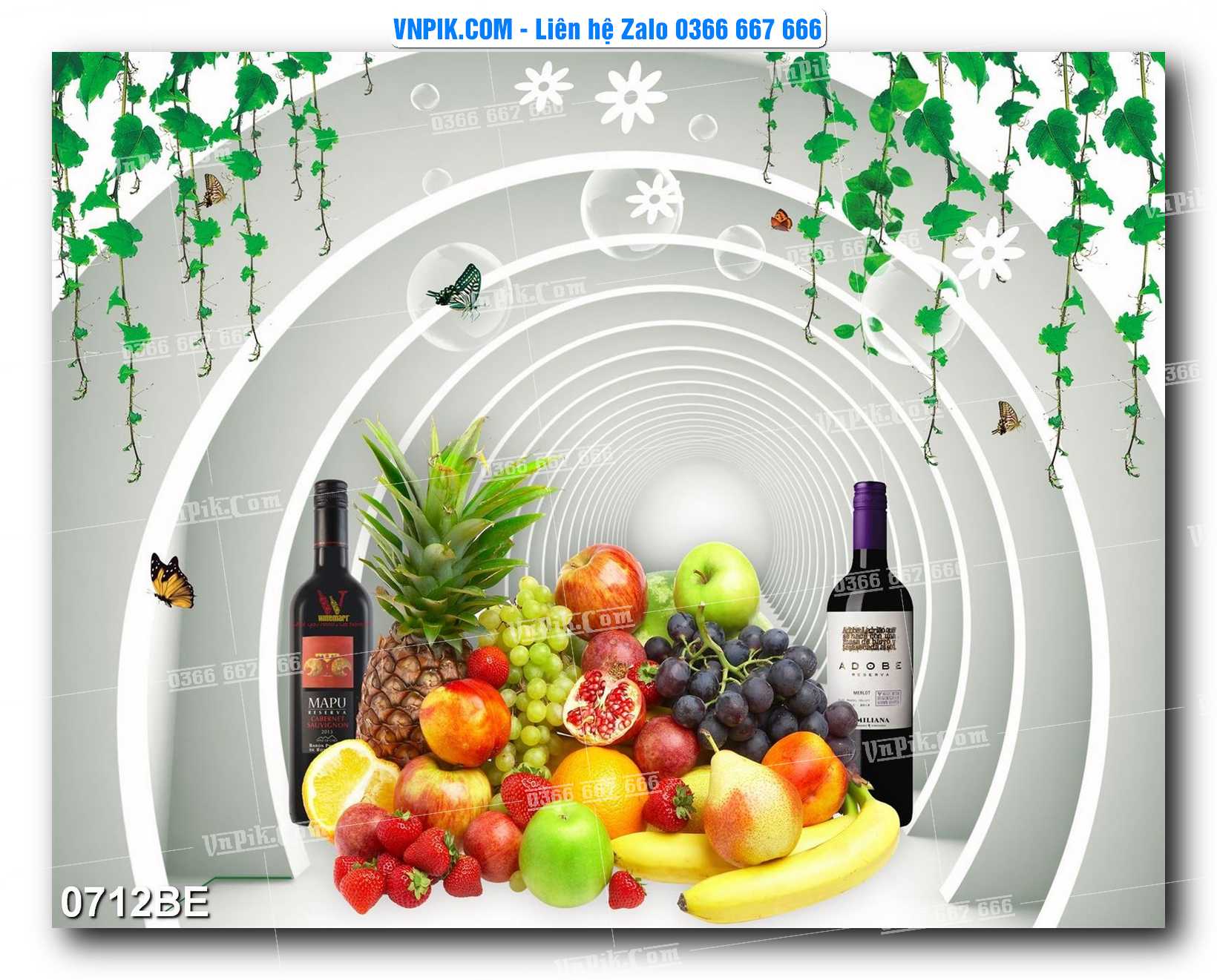 Tranh treo tường trang trí phòng bếp đẹp mã 0712BE