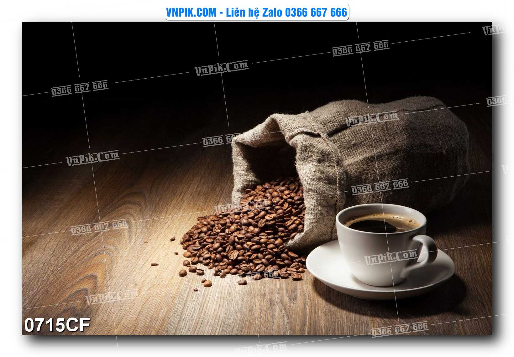 Tranh tường trang trí quán cà phê – trà chanh – trà sữa mã 0715CF