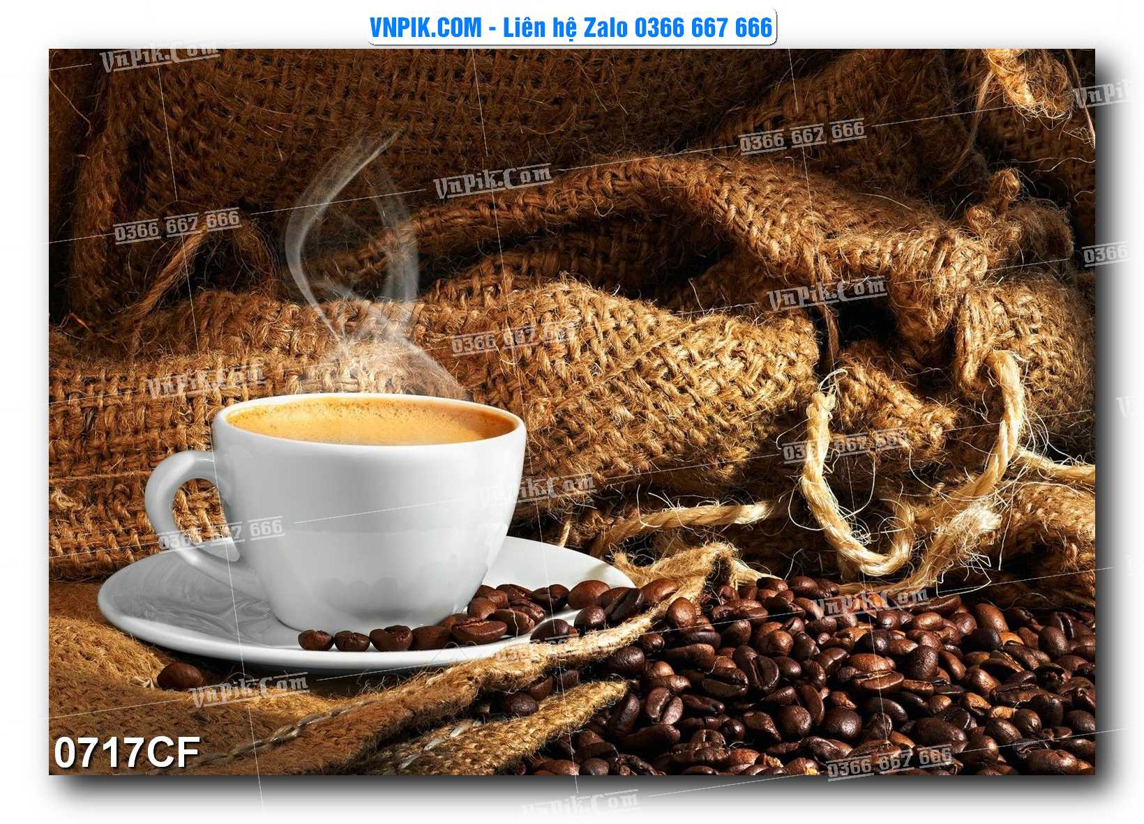 Tranh tường trang trí quán cà phê – trà chanh – trà sữa mã 0717CF