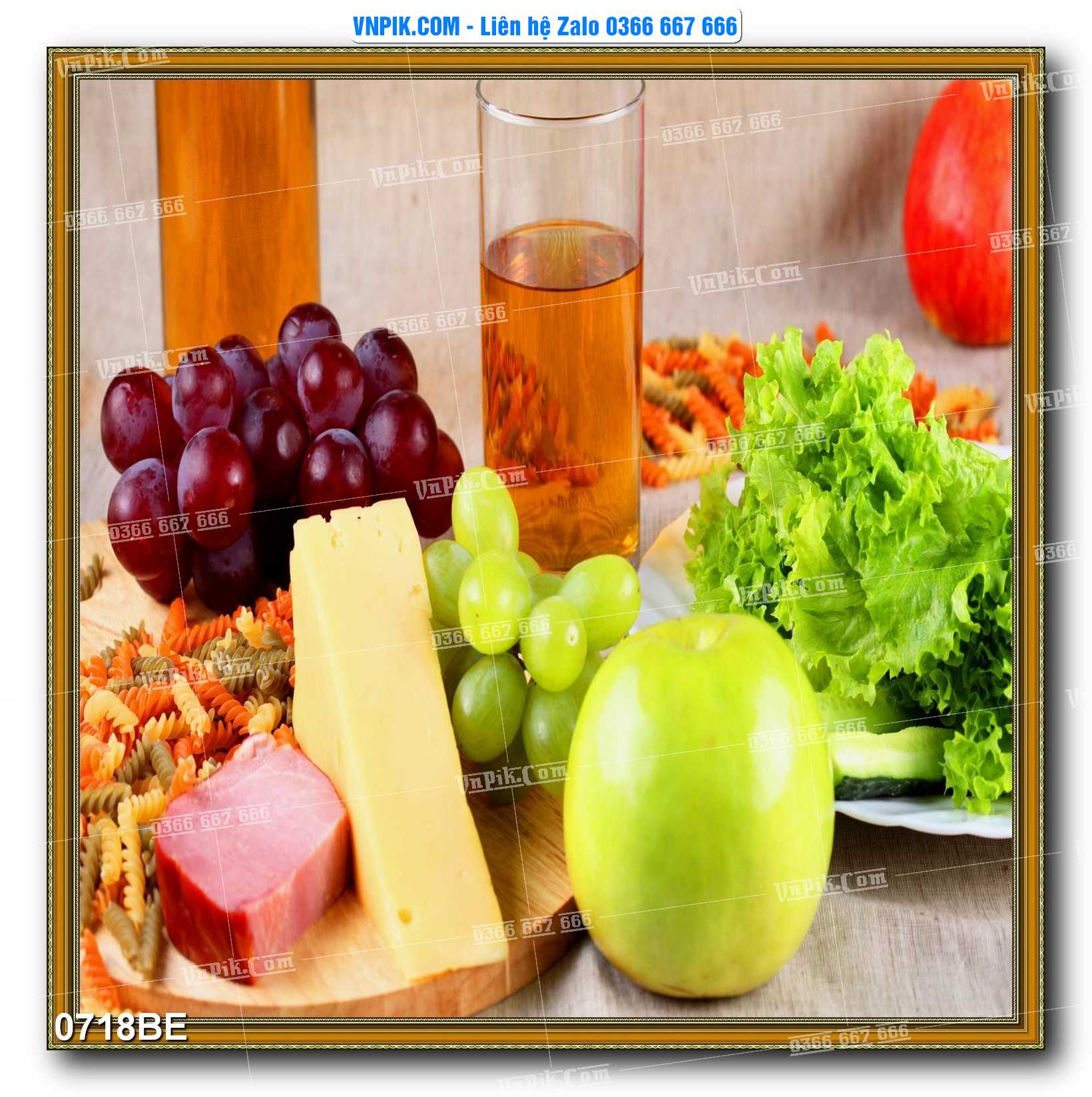 Tranh treo tường trang trí phòng bếp đẹp mã 0718BE