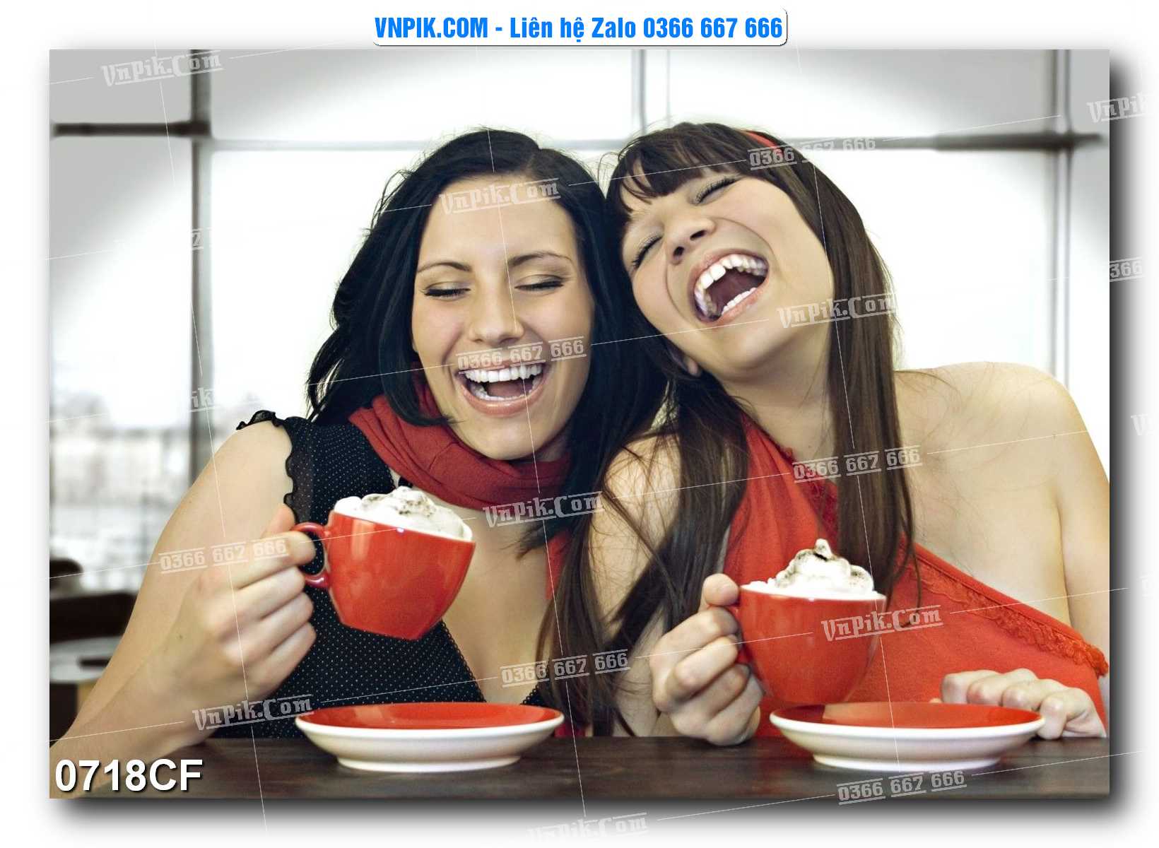 Tranh tường trang trí quán cà phê – trà chanh – trà sữa mã 0718CF