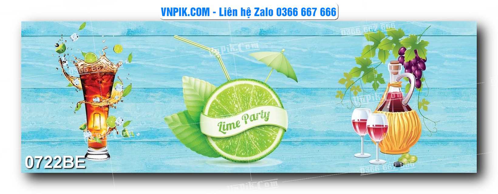 Tranh treo tường trang trí phòng bếp đẹp mã 0722BE