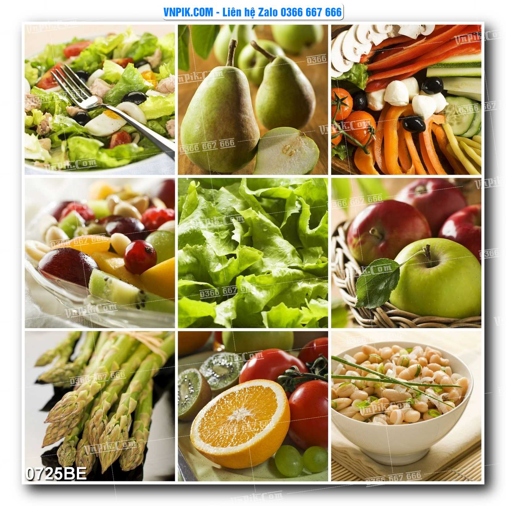 Tranh treo tường trang trí phòng bếp đẹp mã 0725BE