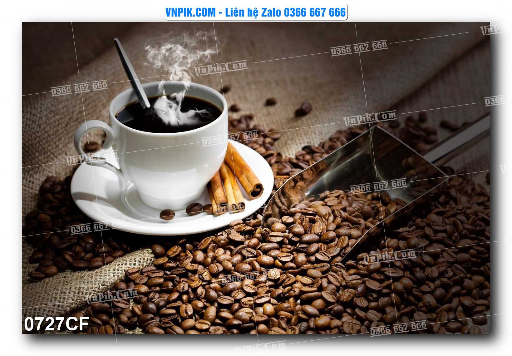 Tranh tường trang trí quán cà phê – trà chanh – trà sữa mã 0727CF