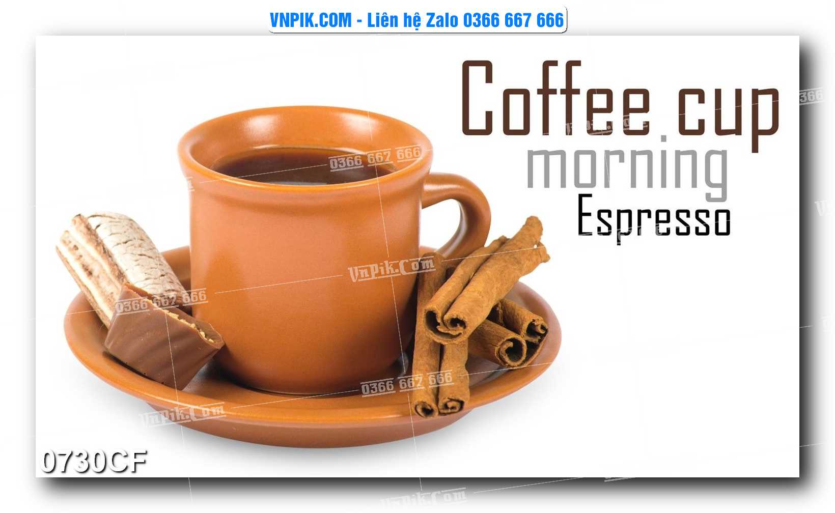 Tranh tường trang trí quán cà phê – trà chanh – trà sữa mã 0730CF