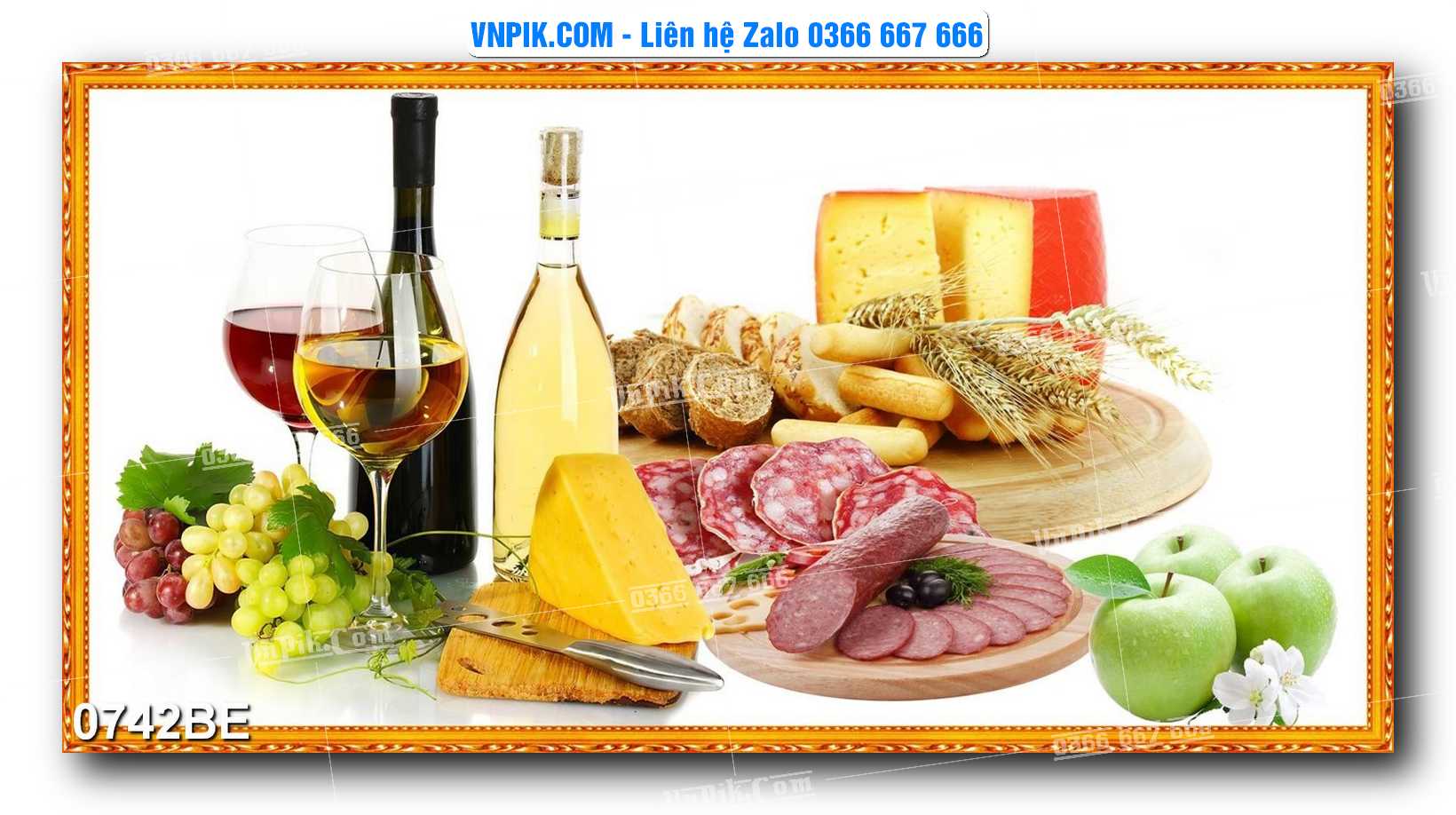 Tranh treo tường trang trí phòng bếp đẹp mã 0742BE