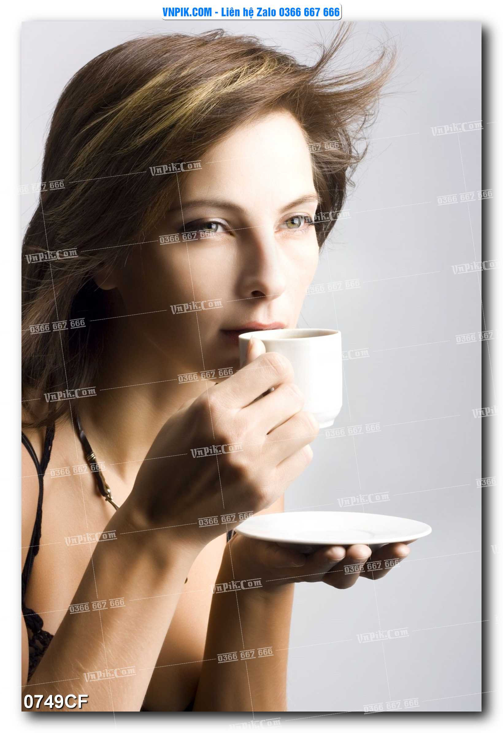 Tranh tường trang trí quán cà phê – trà chanh – trà sữa mã 0749CF
