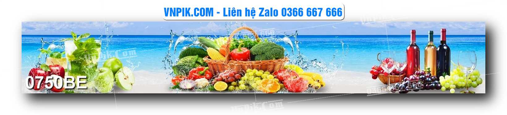 Tranh treo tường trang trí phòng bếp đẹp mã 0750BE