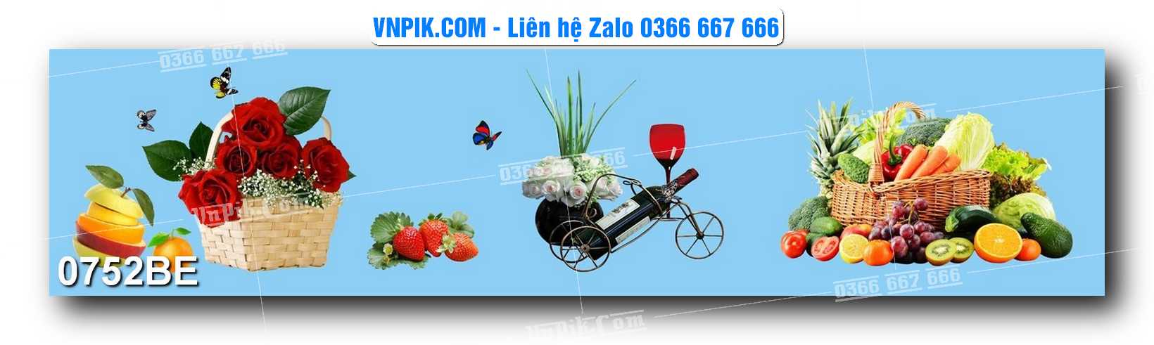 Tranh treo tường trang trí phòng bếp đẹp mã 0752BE