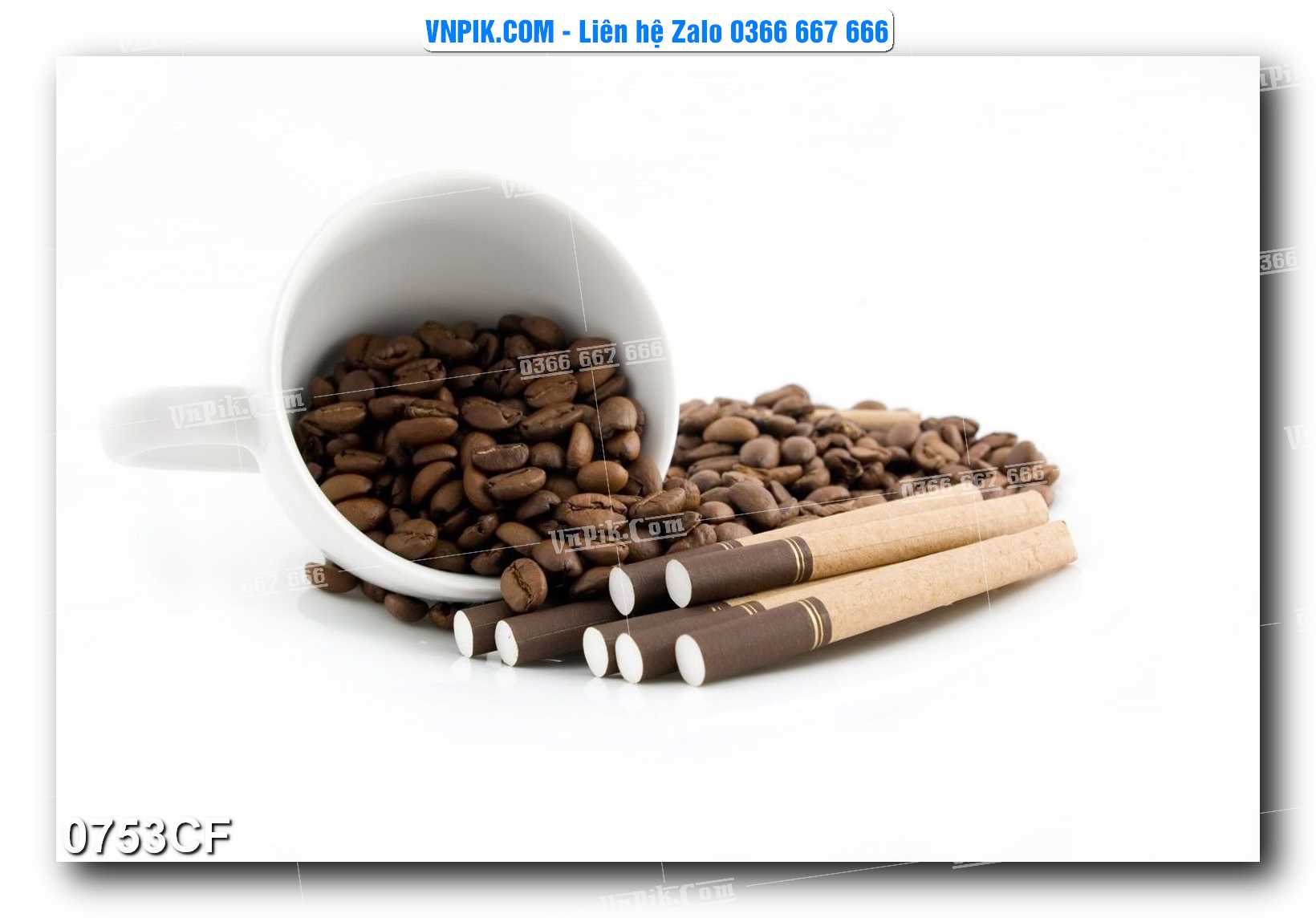 Tranh tường trang trí quán cà phê – trà chanh – trà sữa mã 0753CF